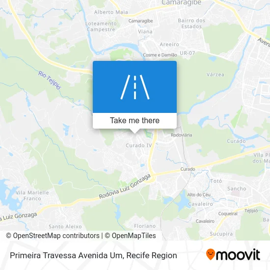 Primeira Travessa Avenida Um map