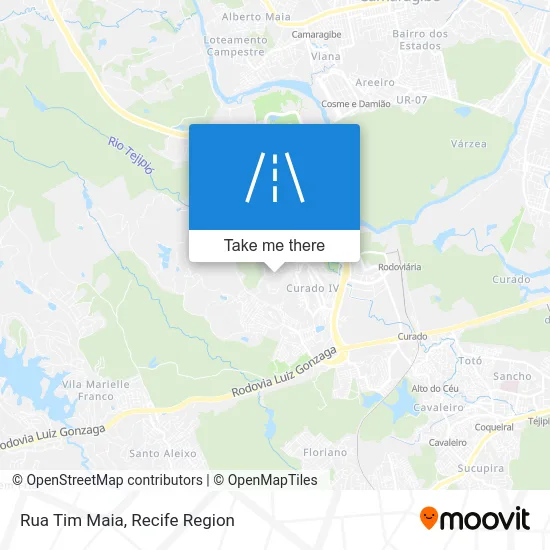 Rua Tim Maia map