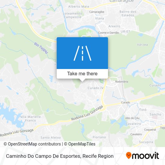 Caminho Do Campo De Esportes map