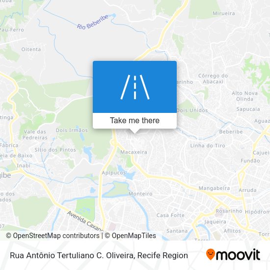 Rua Antônio Tertuliano C. Oliveira map