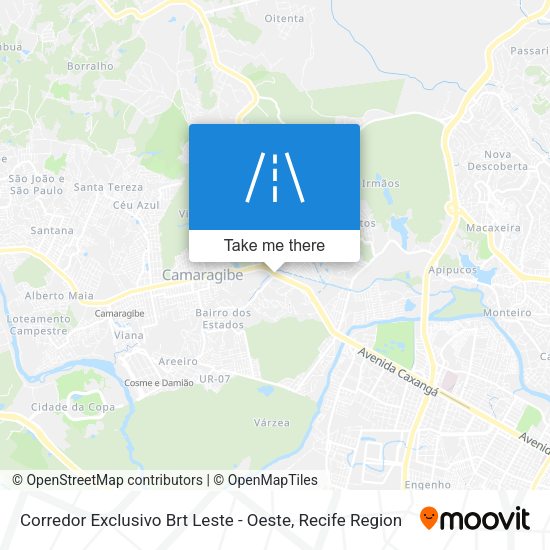 Corredor Exclusivo Brt Leste - Oeste map
