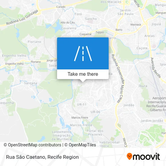 Rua São Caetano map