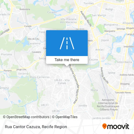 Rua Cantor Cazuza map