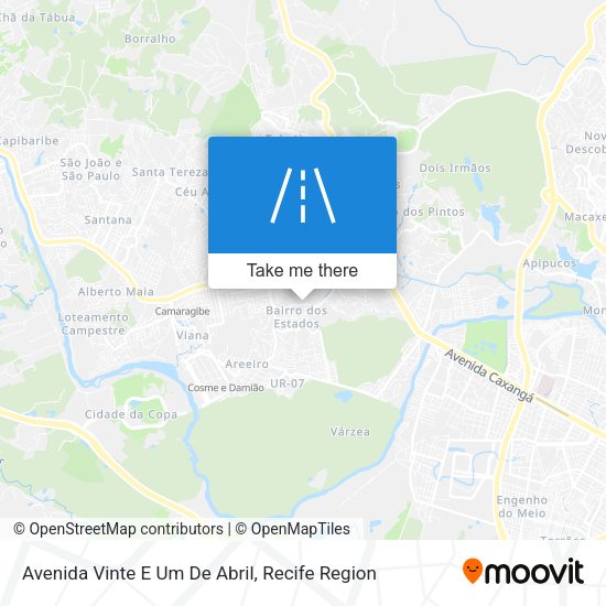 Avenida Vinte E Um De Abril map