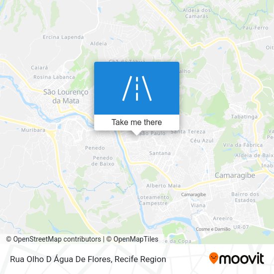 Rua Olho D Água De Flores map
