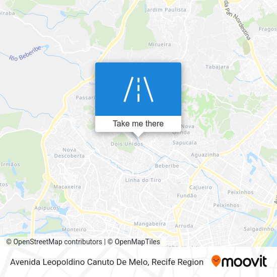 Avenida Leopoldino Canuto De Melo map