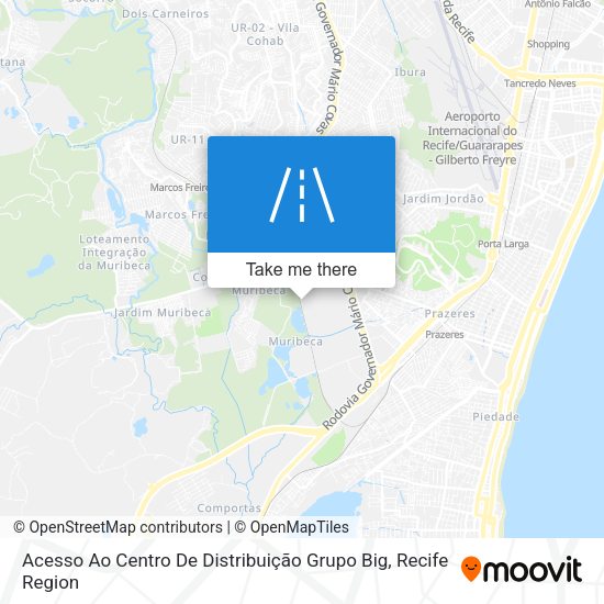Acesso Ao Centro De Distribuição Grupo Big map
