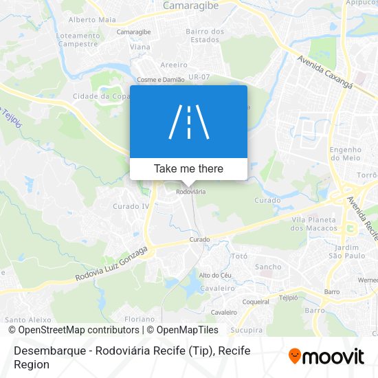 Desembarque - Rodoviária Recife (Tip) map