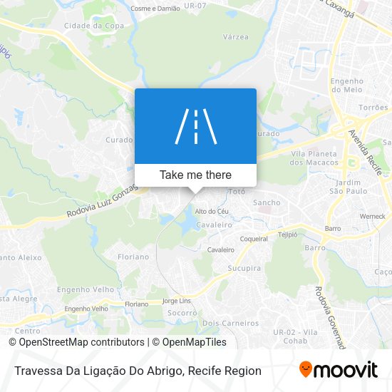 Travessa Da Ligação Do Abrigo map