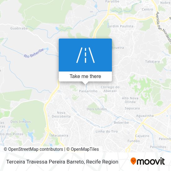 Terceira Travessa Pereira Barreto map