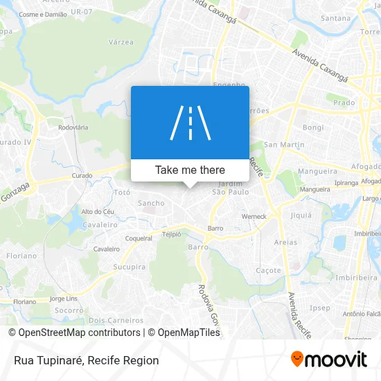 Rua Tupinaré map