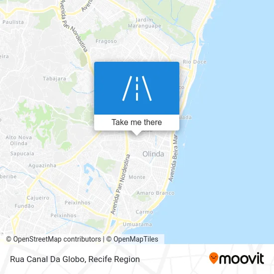 Rua Canal Da Globo map