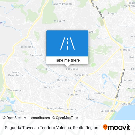 Segunda Travessa Teodoro Valenca map