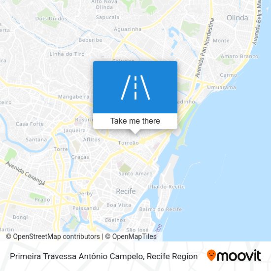 Primeira Travessa Antônio Campelo map