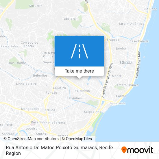 Rua Antônio De Matos Peixoto Guimarães map