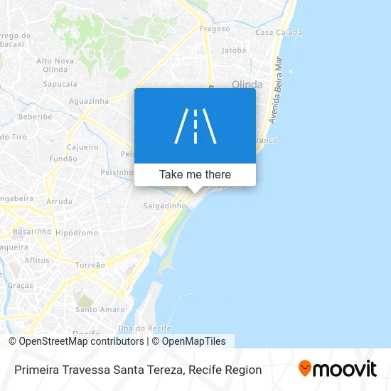 Primeira Travessa Santa Tereza map