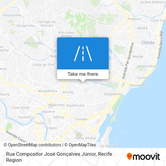 Rua Compositor José Gonçalves Júnior map