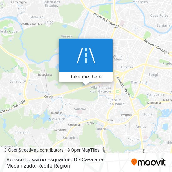 Acesso Dessimo Esquadrão De Cavalaria Mecanizado map