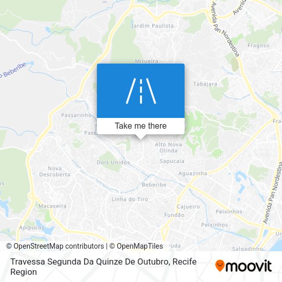 Travessa Segunda Da Quinze De Outubro map