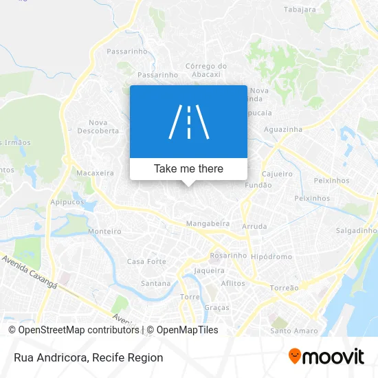 Rua Andricora map