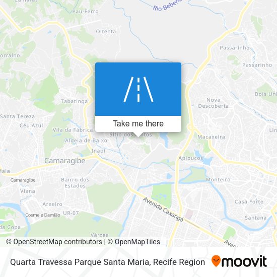 Quarta Travessa Parque Santa Maria map