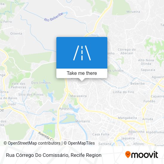 Rua Córrego Do Comissário map