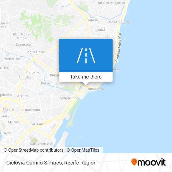 Ciclovia Camilo Simões map