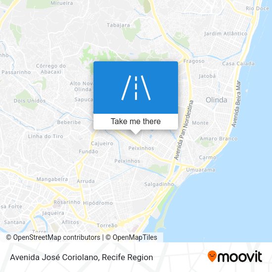 Avenida José Coriolano map