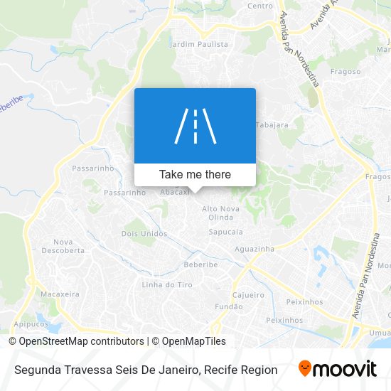 Segunda Travessa Seis De Janeiro map