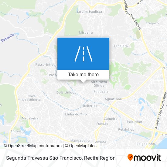 Segunda Travessa São Francisco map