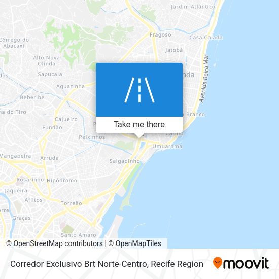 Corredor Exclusivo Brt Norte-Centro map