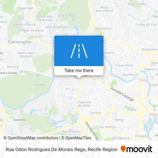 Rua Odon Rodrigues De Morais Rego map
