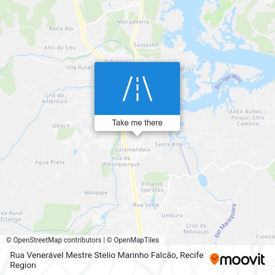 Rua Venerável Mestre Stelio Marinho Falcão map