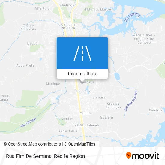 Rua Fim De Semana map