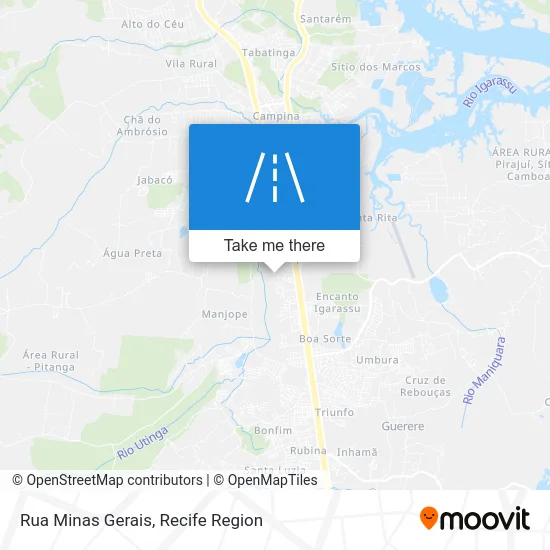 Rua Minas Gerais map