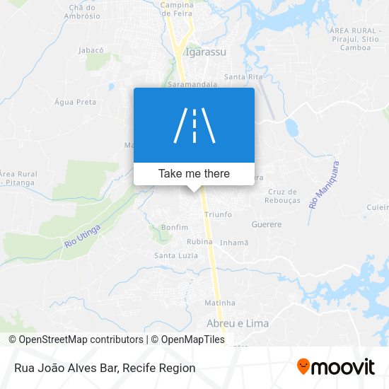 Rua João Alves Bar map