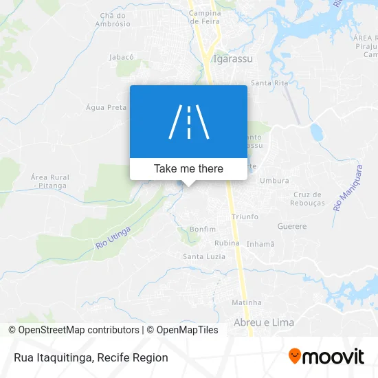 Rua Itaquitinga map