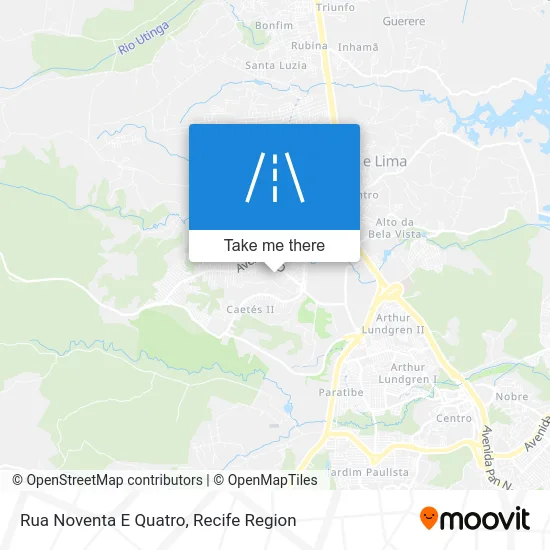 Rua Noventa E Quatro map