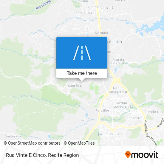 Rua Vinte E Cinco map