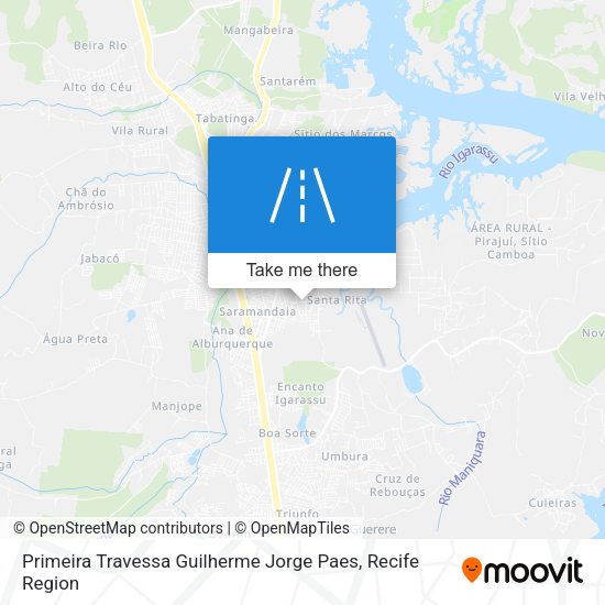 Primeira Travessa Guilherme Jorge Paes map