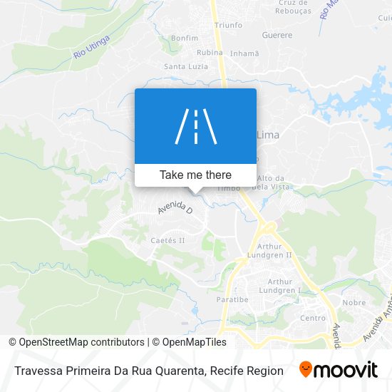 Travessa Primeira Da Rua Quarenta map