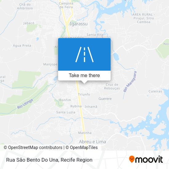 Rua São Bento Do Una map