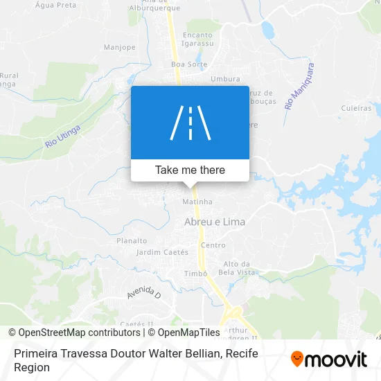 Primeira Travessa Doutor Walter Bellian map