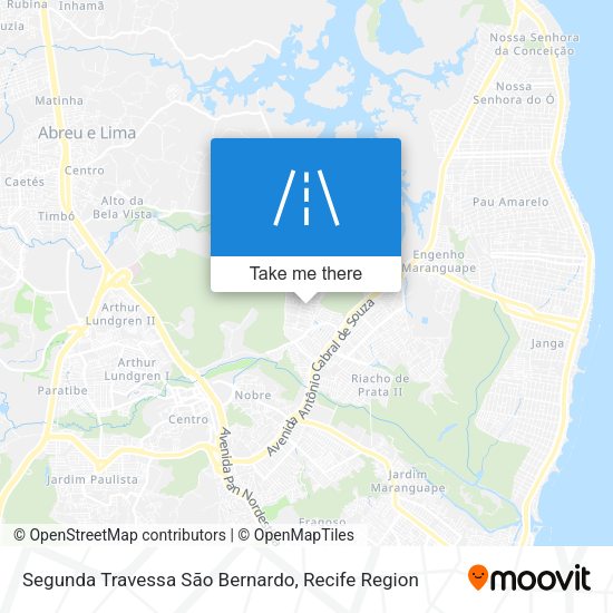 Segunda Travessa São Bernardo map