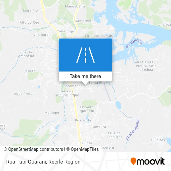 Rua Tupi Guarani map