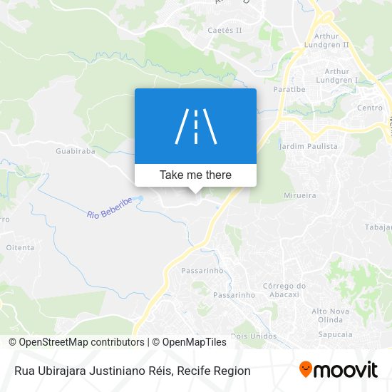 Rua Ubirajara Justiniano Réis map