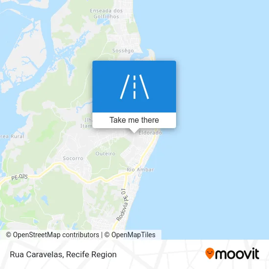 Rua Caravelas map
