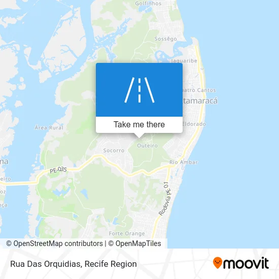 Rua Das Orquidias map