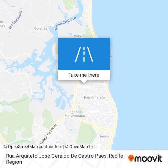 Rua Arquiteto José Geraldo De Castro Paes map
