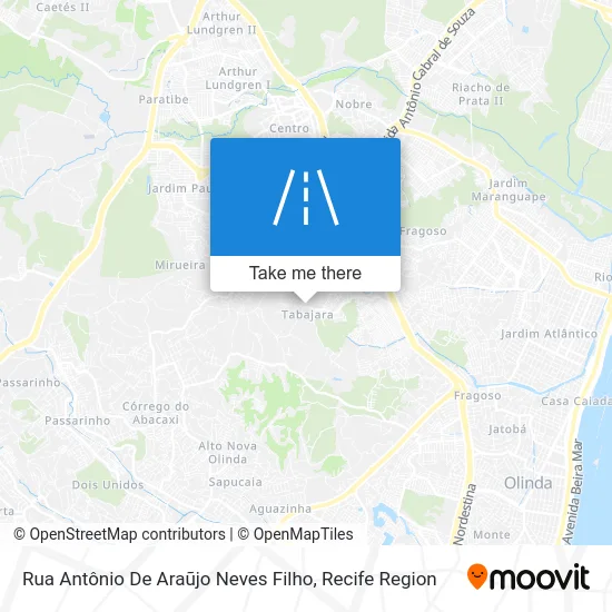 Rua Antônio De Araũjo Neves Filho map
